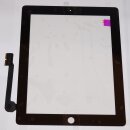 Apple iPad 3 / iPad 4 Touchscreen Scheibe Touchpanel mit Kleber Dichtung Schwarz