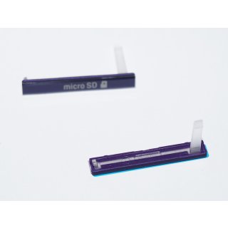 Sony Xperia T2 Ultra (D5303, D5306), Xperia T2 Ultra Dual (D5322) Speicherkarten Slot Abdeckung, Micro SD Cover, Lila, purple