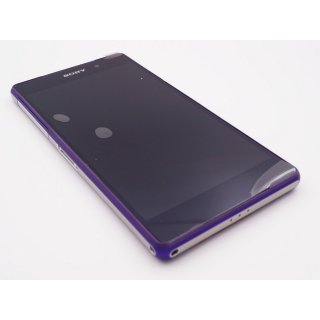 Sony Xperia Z2 LT50w (D6502, D6503, D6543) Komplette Front, Display + Touchscreen + Rahmen + Tasten + seitliche Abdeckungen, Lila, Purple