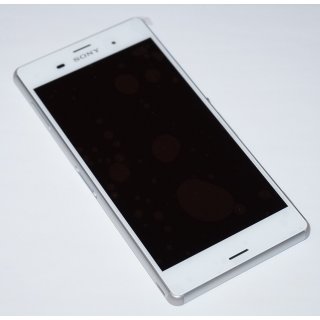 Sony Xperia Z3 (D6603, D6643, D6653) LCD, Display, Anzeige, Bildschirm + Touchscreen, komplette Front, Weiss, white
