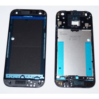 HTC One Mini 2 (M5, M8MINIn) Display Rahmen, Trägerplatte, LCD Frame, Grau, Gunmetal Grey