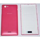 Sony Xperia J ST26i Akkudeckel, Battery Cover, pink