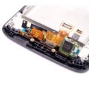 LG D620 G2 Mini LCD, Display + Touchscreen, Touch Panel + Gehäuse Rahmen, Schwarz, black