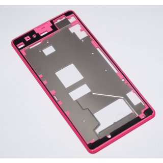 Sony Xperia Z1 Compact D5503 vorderer Rahmen, Front Cover, LCD Frame + Kleber, Dichtung, Pink