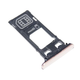 Sony Xperia X Performance (F8131) Sim + Micro SD Halter Schlitten, Card Holder Tray, Rosa, Rose