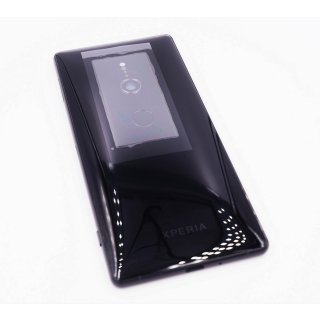 Sony Xperia XZ2 H8216 H8276 Xperia XZ2 Dual Sim H8266 H8296 Akkudeckel Gehäuse-Rückseite Backcover NFC Antenne Fingerabdruck Sensor Mikrofon Kamera Scheibe Tasten Schwarz