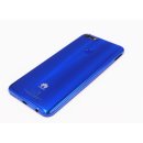 Huawei Y7 2018 (LDN-L01, LDN-L21, LDN-LX3) Akkudeckel, Gehäuse Rückseite, Battery Cover, Backcover + Fingerabdruck Sensor + Antenne + Tasten, Blau, blue