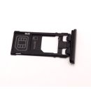 Sony Xperia 1 (J8110, J8170) Sim + Micro SD Karten Halter Schlitten, Schwarz, black