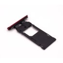 Sony Xperia 5 Dual Sim (J9210, J9260) Sim + Micro SD Karten Halter Schlitten, Rot, red