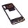Samsung SM-A505F/DS Galaxy A50 Mittelgehäuse, Gehäuse Rahmen + NFC Antenne + Buzzer Lautsprecher + Tasten, Schwarz, black