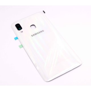 Samsung SM-A405F Galaxy A40 Gehäuse Rückseite, Akkudeckel, Battery Cover + Kamera Scheibe, Weiss, white