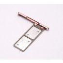 Sony Xperia XA1 Dual Sim G3112 G3116 Sim / Micro SD Karten Halter Schlitten Tray Abdeckung Cover Pink