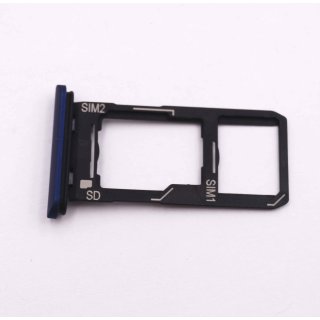 Sony Xperia 10 II XQ-AU51 Xperia 10 II Dual Sim XQ-AU52 Sim / Micro SD Karten Halter Schlitten Tray Blau