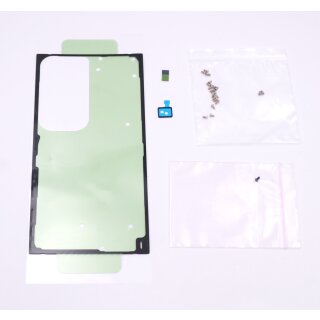 Samsung SM-S918B Galaxy S23 Ultra Akkudeckel Kleber Rückseite Dichtung Schrauben Set A/S Rework Kit